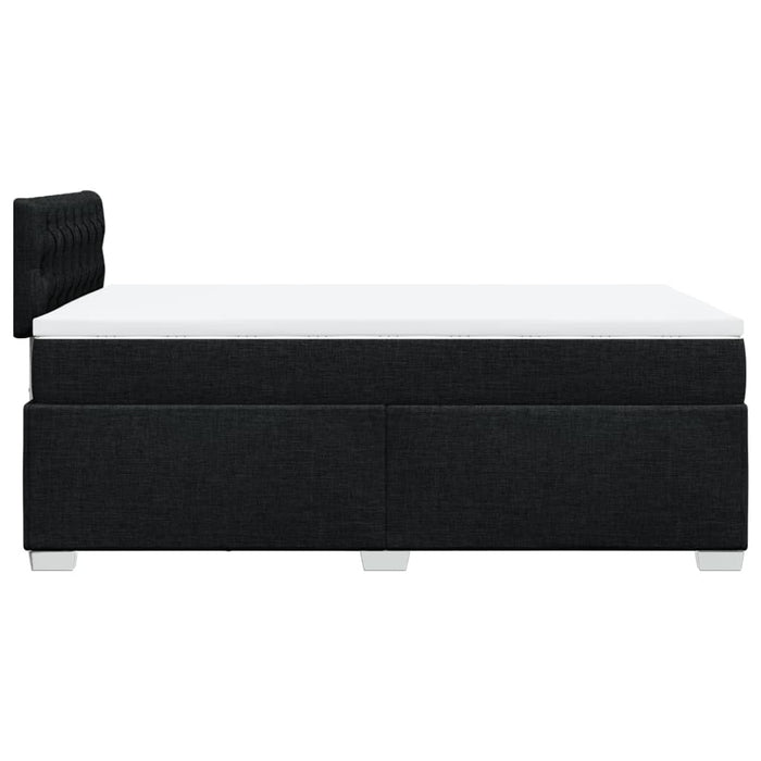 Pat box spring cu saltea, negru, 120x200 cm, textil - WALTI WALTI