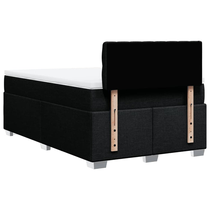 Pat box spring cu saltea, negru, 120x200 cm, textil - WALTI WALTI