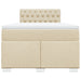 Pat box spring cu saltea, crem, 120x200 cm, textil - WALTI WALTI