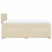 Pat box spring cu saltea, crem, 120x200 cm, textil - WALTI WALTI