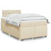 Pat box spring cu saltea, crem, 120x200 cm, textil - WALTI WALTI
