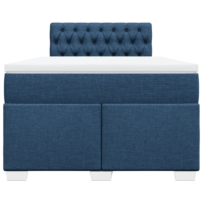 Pat box spring cu saltea, albastru, 120x200 cm, textil - WALTI WALTI