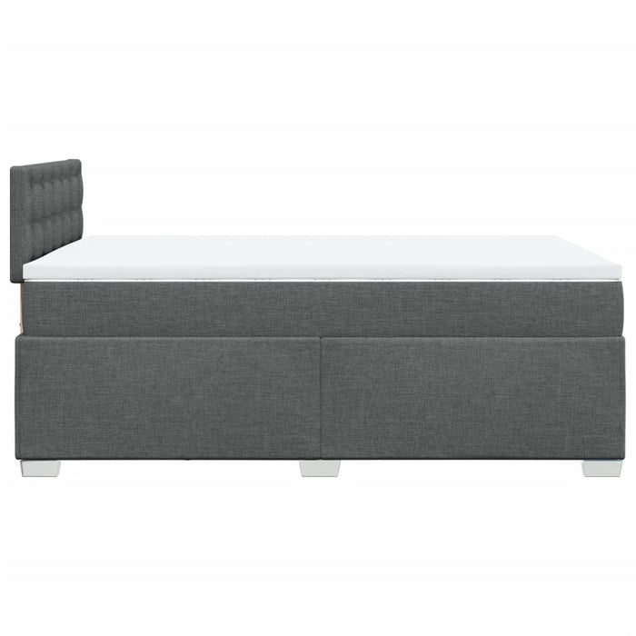 Pat box spring cu saltea, gri închis, 120x200 cm, textil - WALTI WALTI