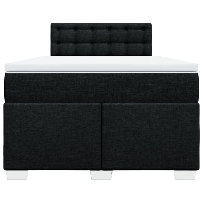 Pat box spring cu saltea, negru, 120x200 cm, textil - WALTI WALTI