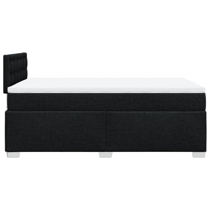 Pat box spring cu saltea, negru, 120x200 cm, textil - WALTI WALTI
