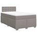 Pat box spring cu saltea, gri taupe, 120x200 cm, textil - WALTI WALTI