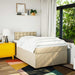 Pat box spring cu saltea, crem, 120x200 cm, textil - WALTI WALTI