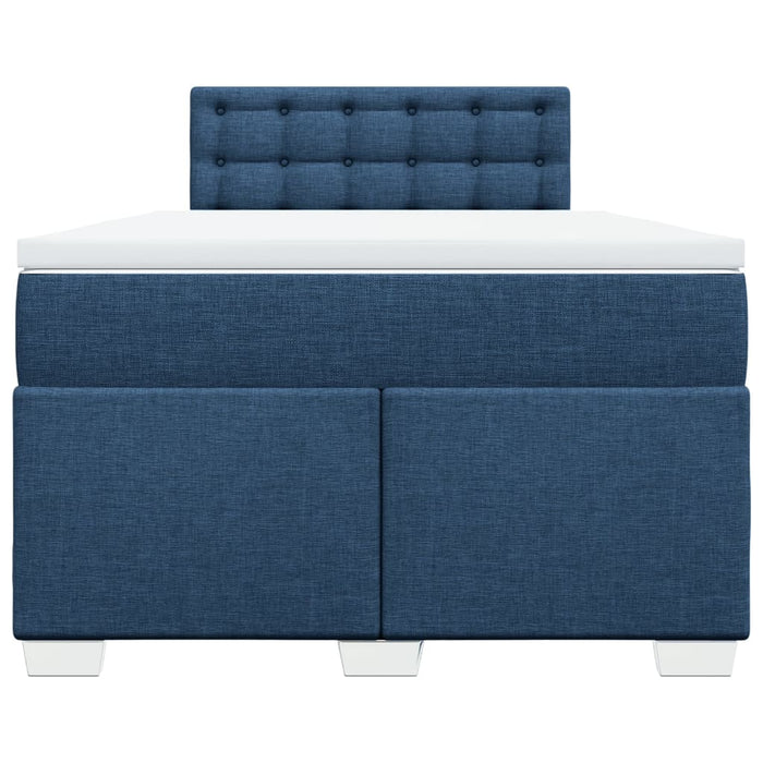 Pat box spring cu saltea, albastru, 120x200 cm, textil - WALTI WALTI