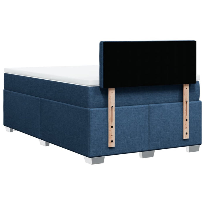 Pat box spring cu saltea, albastru, 120x200 cm, textil - WALTI WALTI