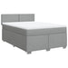 Pat box spring cu saltea, gri deschis, 140x190 cm, textil - WALTI WALTI