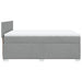 Pat box spring cu saltea, gri deschis, 140x190 cm, textil - WALTI WALTI