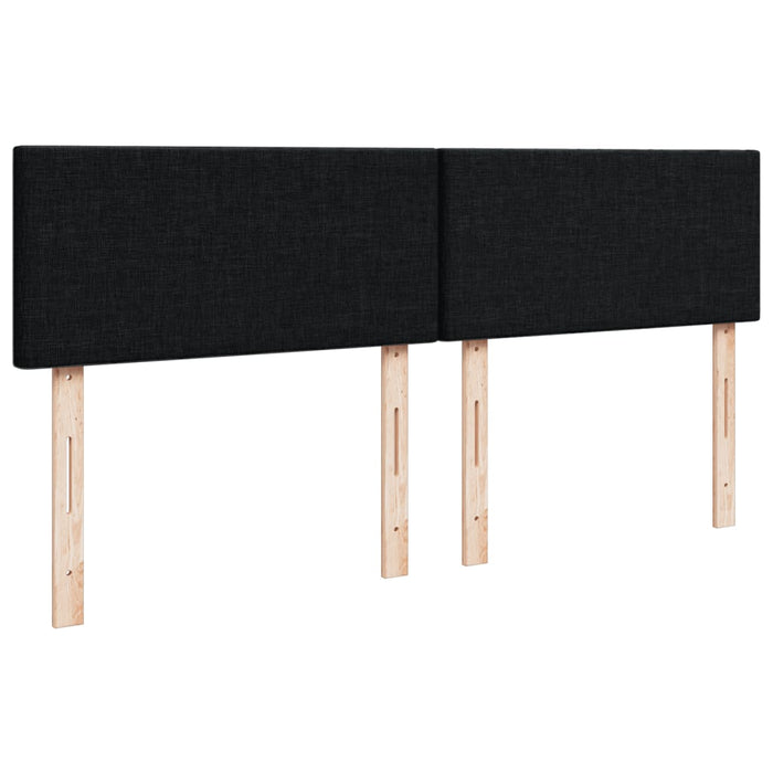 Pat box spring cu saltea, negru, 140x190 cm, textil - WALTI WALTI