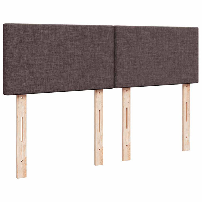 Pat box spring cu saltea, maro închis, 140x200 cm, textil - WALTI WALTI