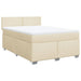 Pat box spring cu saltea, crem, 140x200 cm, textil - WALTI WALTI