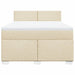 Pat box spring cu saltea, crem, 140x200 cm, textil - WALTI WALTI