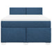 Pat box spring cu saltea, albastru, 140x200 cm, textil - WALTI WALTI