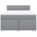 Pat box spring cu saltea, gri deschis, 140x190 cm, textil - WALTI WALTI