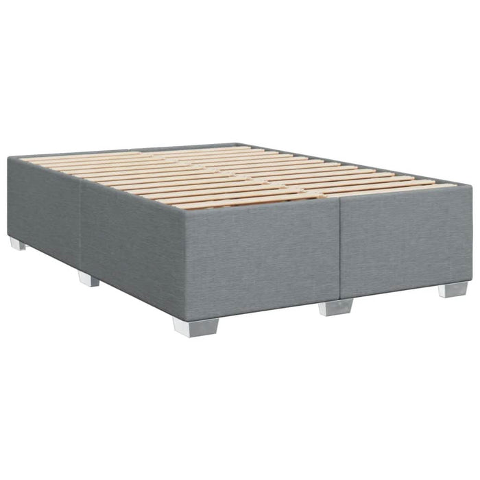 Pat box spring cu saltea, gri deschis, 140x190 cm, textil - WALTI WALTI