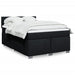 Pat box spring cu saltea, negru, 140x190 cm, textil - WALTI WALTI