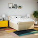 Pat box spring cu saltea, crem, 140x200 cm, textil - WALTI WALTI