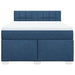 Pat box spring cu saltea, albastru, 140x200 cm, textil - WALTI WALTI