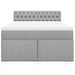 Pat box spring cu saltea, gri deschis, 140x190 cm, textil - WALTI WALTI