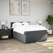 Pat box spring cu saltea, gri închis, 140x190 cm, textil - WALTI WALTI