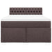 Pat box spring cu saltea, maro închis, 140x200 cm, textil - WALTI WALTI