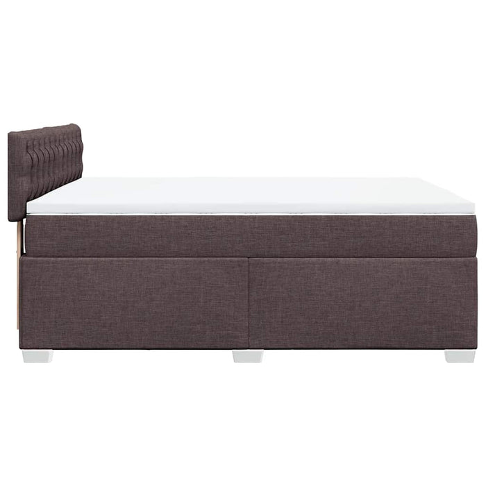 Pat box spring cu saltea, maro închis, 140x200 cm, textil - WALTI WALTI