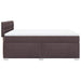 Pat box spring cu saltea, maro închis, 140x200 cm, textil - WALTI WALTI