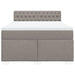 Pat box spring cu saltea, gri taupe, 140x200 cm, textil - WALTI WALTI
