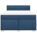 Pat box spring cu saltea, albastru, 140x200 cm, textil - WALTI WALTI