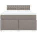 Pat box spring cu saltea, gri taupe, 140x200 cm, textil - WALTI WALTI