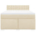Pat box spring cu saltea, crem, 140x200 cm, textil - WALTI WALTI