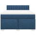 Pat box spring cu saltea, albastru, 140x200 cm, textil - WALTI WALTI