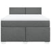 Pat box spring cu saltea, gri închis, 140x200 cm, textil - WALTI WALTI