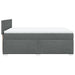 Pat box spring cu saltea, gri închis, 140x200 cm, textil - WALTI WALTI