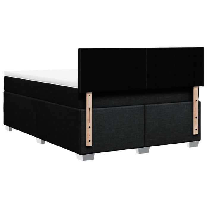Pat box spring cu saltea, negru, 140x200 cm, textil - WALTI WALTI