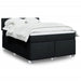 Pat box spring cu saltea, negru, 140x200 cm, textil - WALTI WALTI