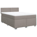 Pat continental cu saltea gri taupe 140x200 cm material textil - WALTI WALTI