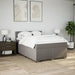 Pat continental cu saltea gri taupe 140x200 cm material textil - WALTI WALTI