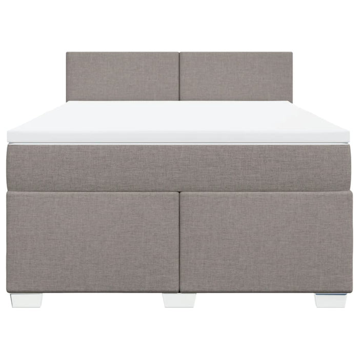 Pat continental cu saltea gri taupe 140x200 cm material textil - WALTI WALTI