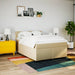 Pat continental cu saltea, crem, 140x200 cm, material textil - WALTI WALTI