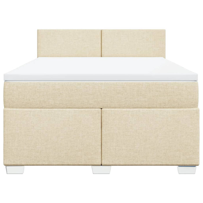 Pat continental cu saltea, crem, 140x200 cm, material textil - WALTI WALTI