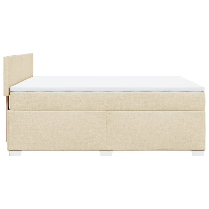 Pat continental cu saltea, crem, 140x200 cm, material textil - WALTI WALTI