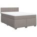 Pat continental cu saltea gri taupe 140x200 cm material textil - WALTI WALTI