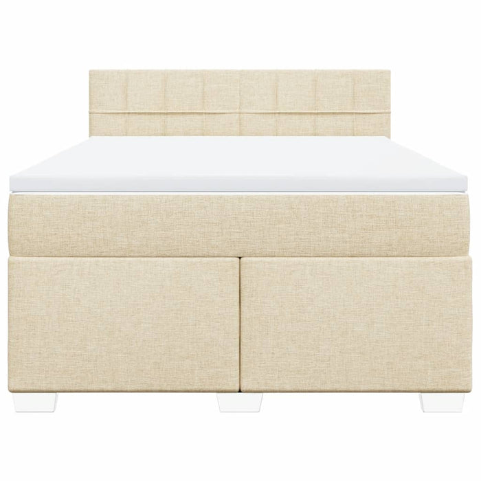 Pat continental cu saltea, crem, 140x200 cm, material textil - WALTI WALTI