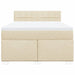 Pat continental cu saltea, crem, 140x200 cm, material textil - WALTI WALTI
