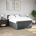 Pat box spring cu saltea, gri închis, 140x200 cm, textil - WALTI WALTI