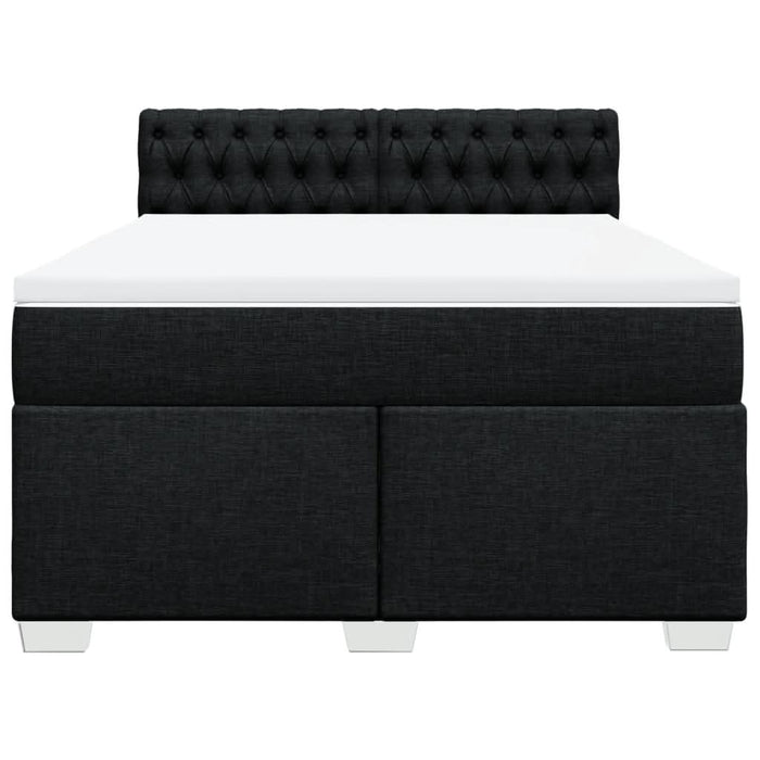 Pat box spring cu saltea, negru, 140x200 cm, textil - WALTI WALTI